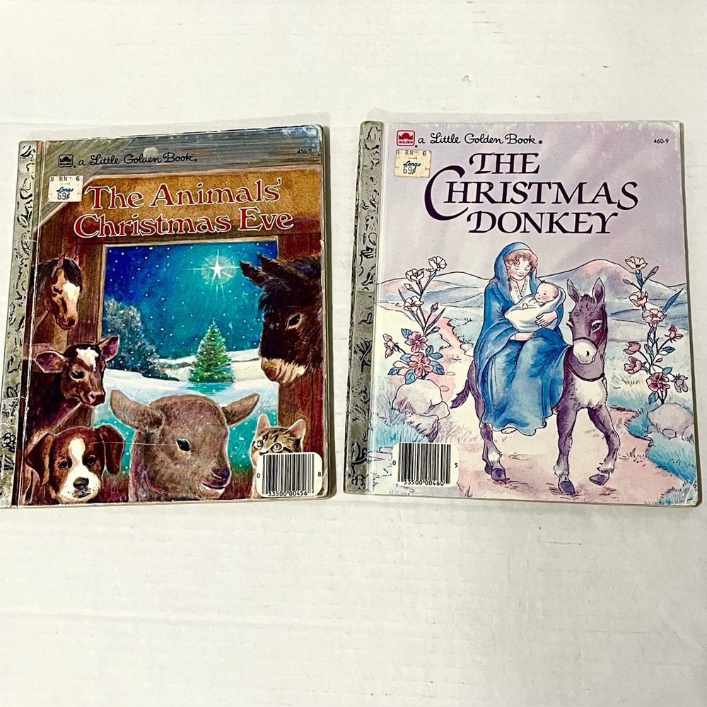 Little Golden Books (Set Of 2) Vintage 70s-80s Inspirational Christmas Stories.